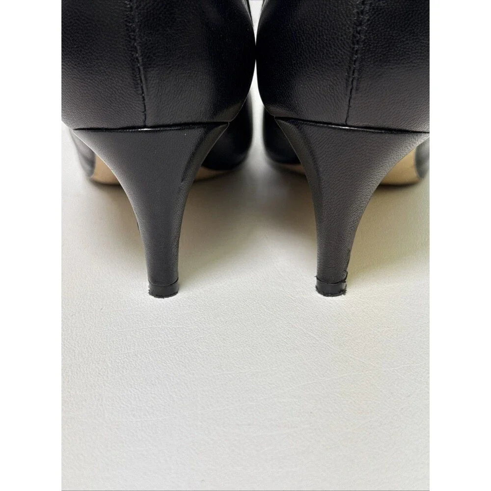 Nordstrom Signature Flora Ankle Bootie Genuine Leather Black Size US 5.5 EU 35.5